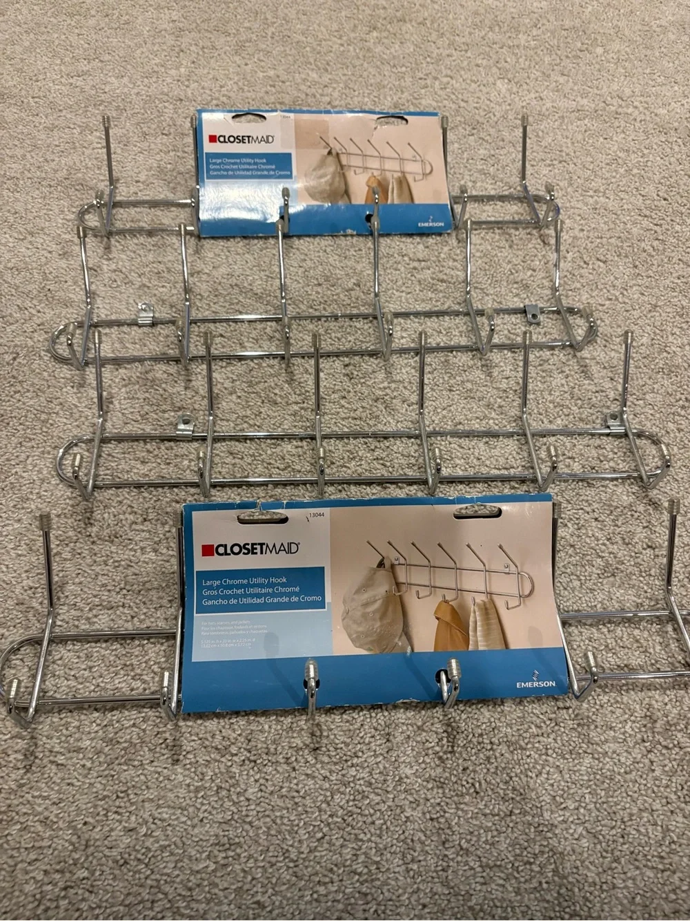 ClosetMaid Chrome Over-the-Door Hook Rack - Silver Chrome Finish